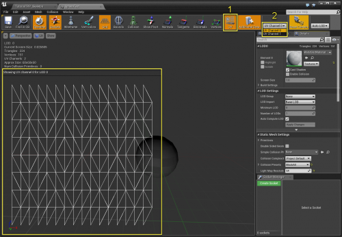 Static Mesh Editor UV