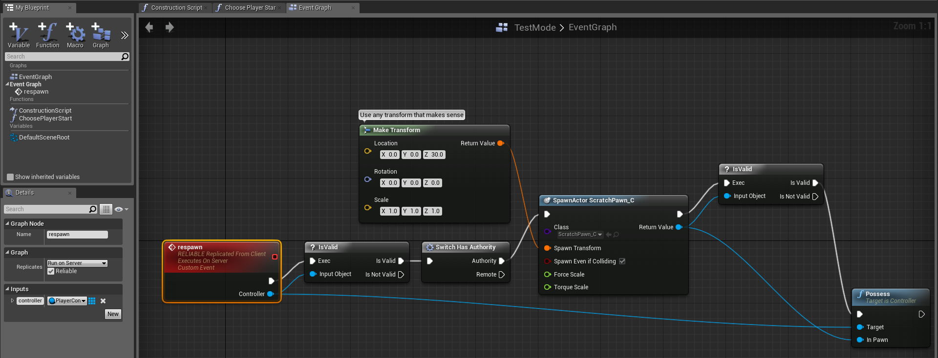 unreal engine 4 player controller