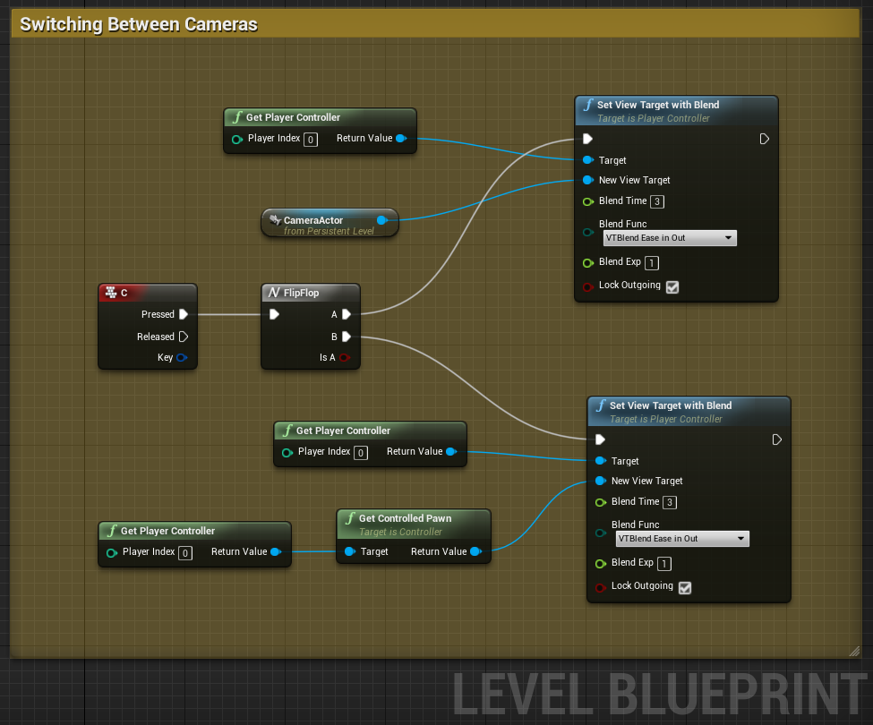 Camera Switching in Blueprints - Old UE4 Wiki