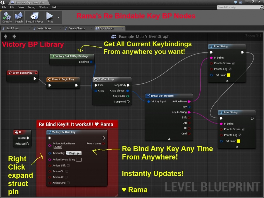 Program a game that requires pressing alternate keys - Blueprint